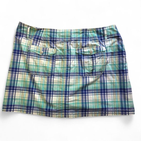 Lane Bryant Womens Plaid Skort Plus Size 22 Blue/Green - Picture 3 of 7